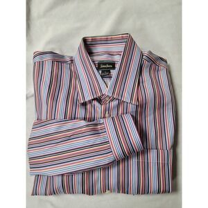 Neiman Marcus Mens XL Multicolor Striped Long Sleeve Colorful Refined Shirt
